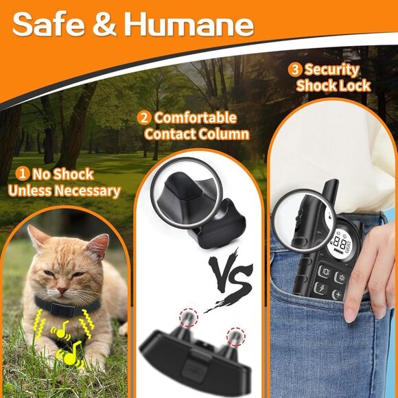Meow Training Collar Small Cats 5-15Lbs 3 Modes Training  Beep Vibration Shock - Picture 6 of 9